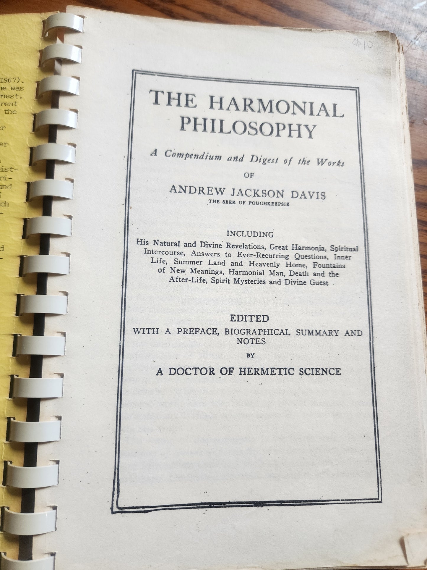 The Harmonial Philosophy: A Compendium and Digest of the Works of Andrew Jackson