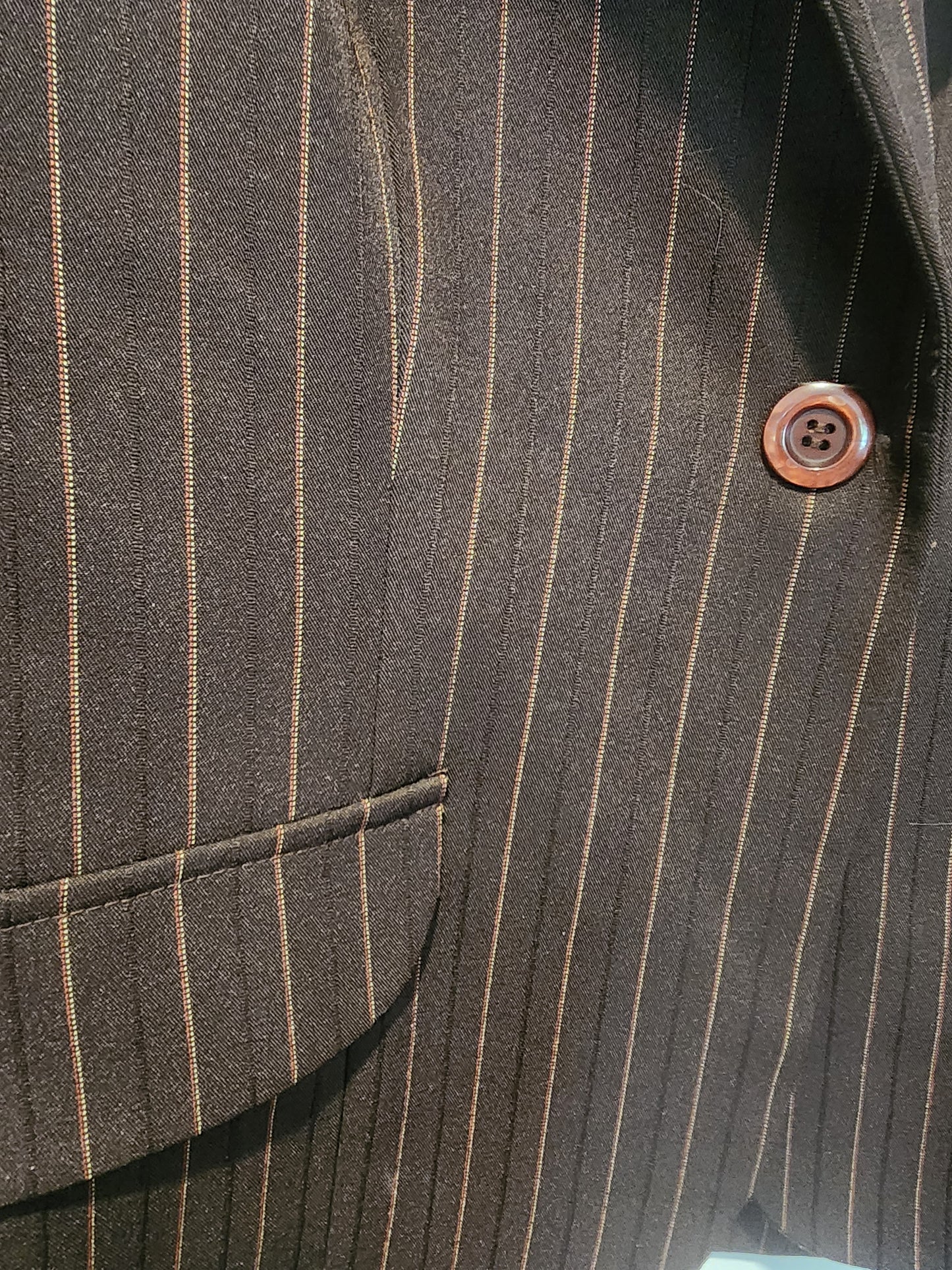 Women's Cato Brown Pinstripe Jacket size 14