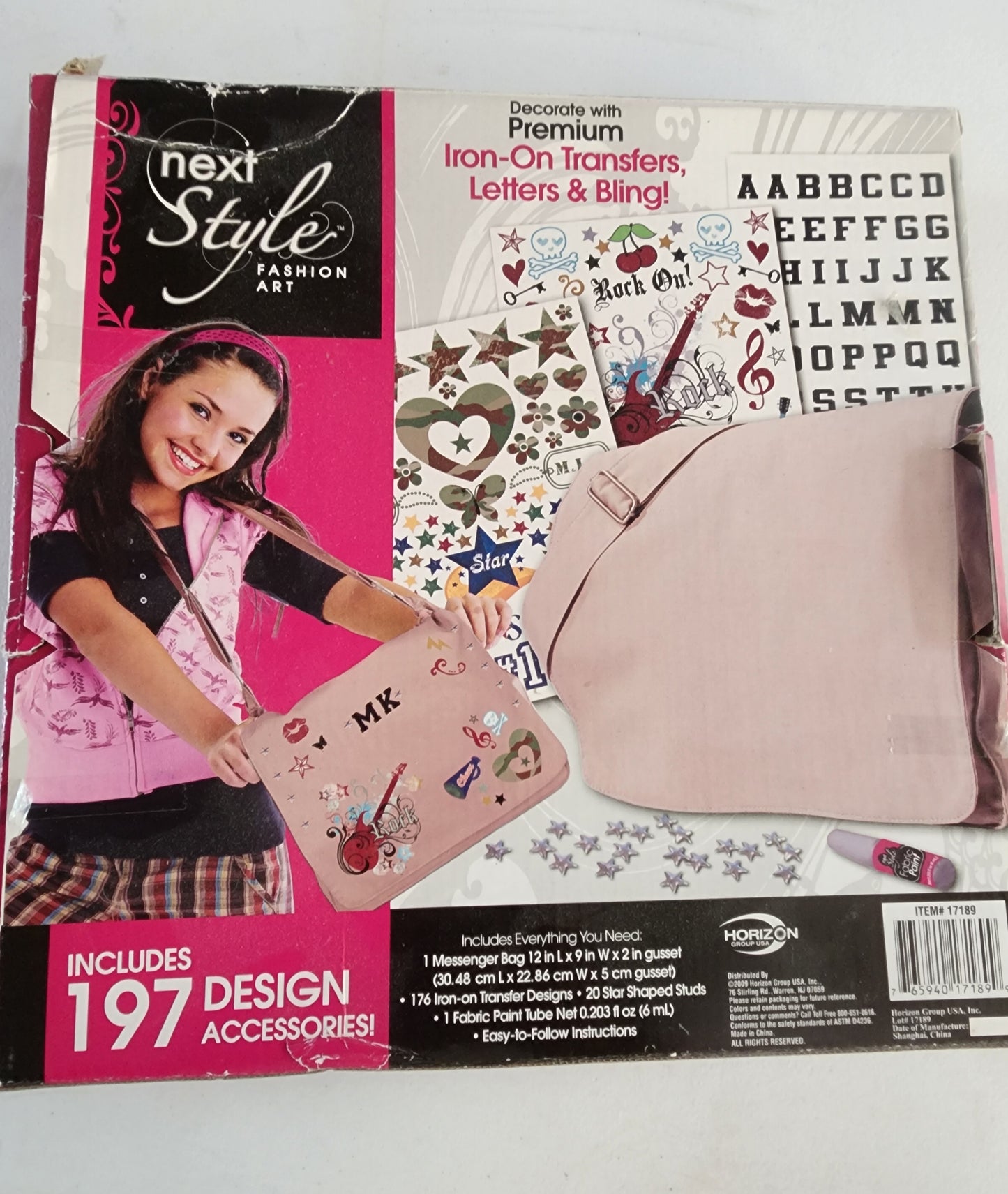 Next Style Fashion Art Hip Messenger Bag - Design Your Own New craft kit new open box