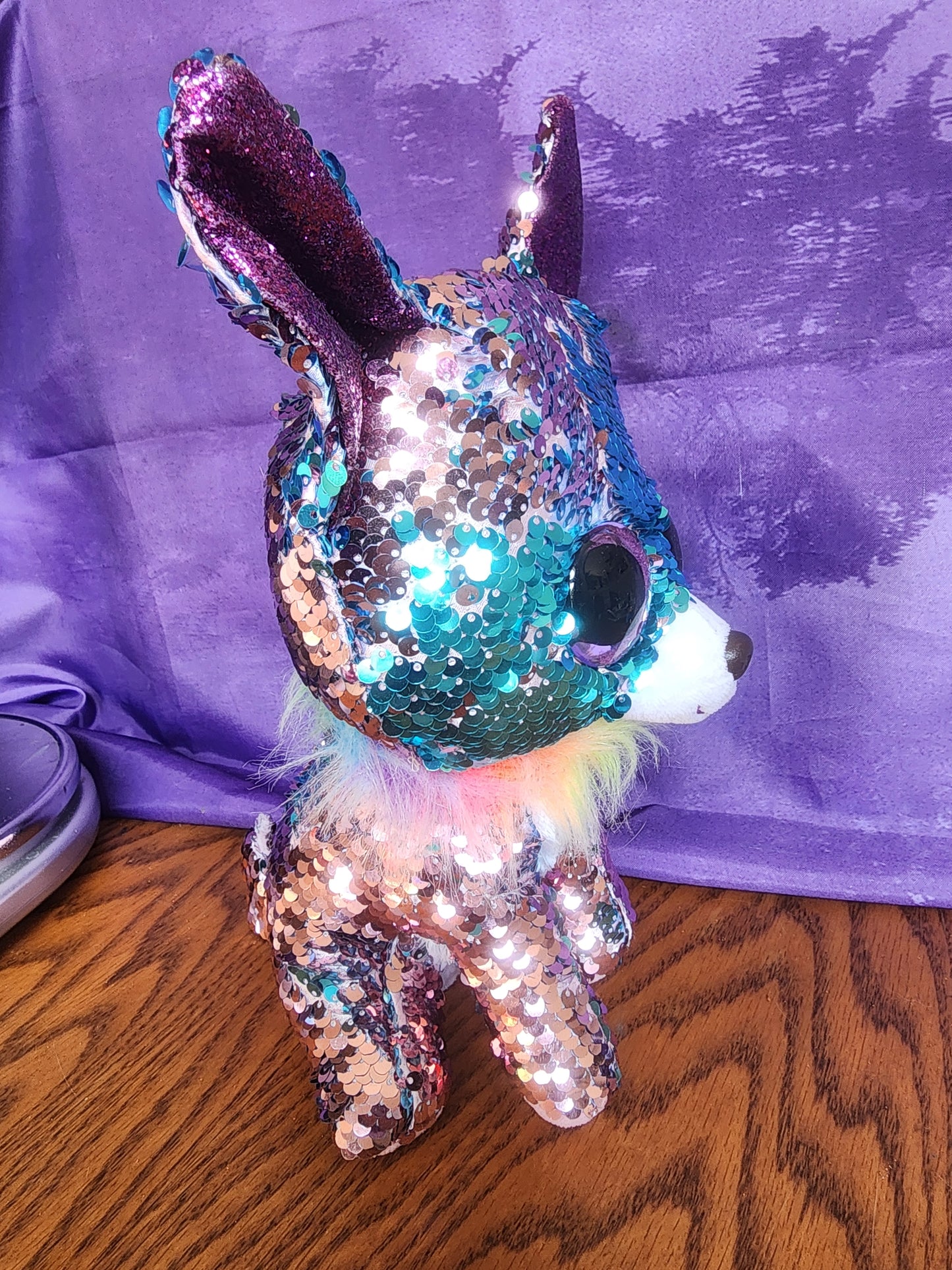 Ty FLIPPABLES Yappy the  Chihuahua Shiny Sequins Medium 10" Plush Beanie Boo