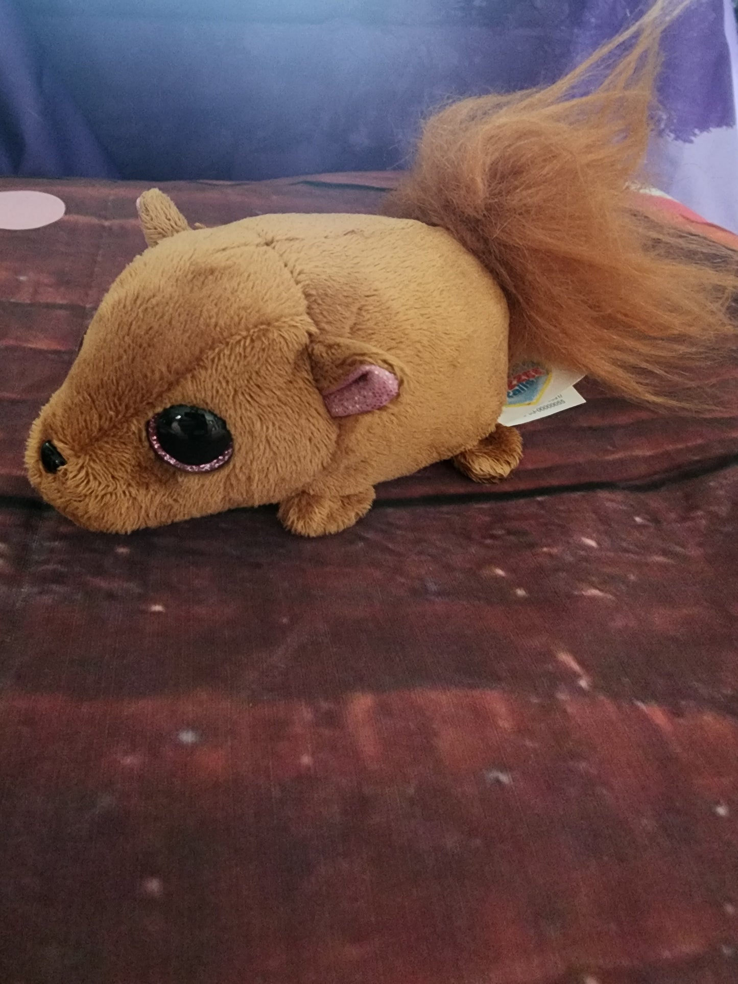 Fuzzee Tails squirrel Plush Nutty New 4" Furry Tail