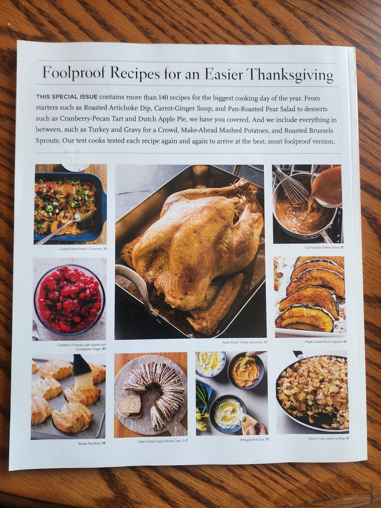COOK'S ILLUSTRATED ALL TIME BEST THANKSGIVING RECIPES Cookbook 2023, softcover
