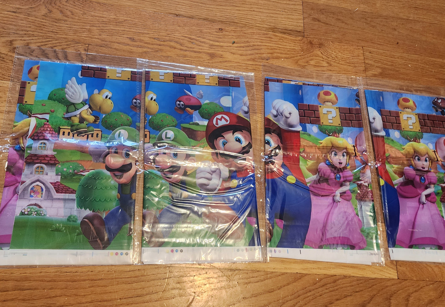 4 PCS Mario Birthday Party Tablecloth 42.5 x 70.8 inch, Brother Party Tablecloth for Mario Birthday Party Supplies Decorations