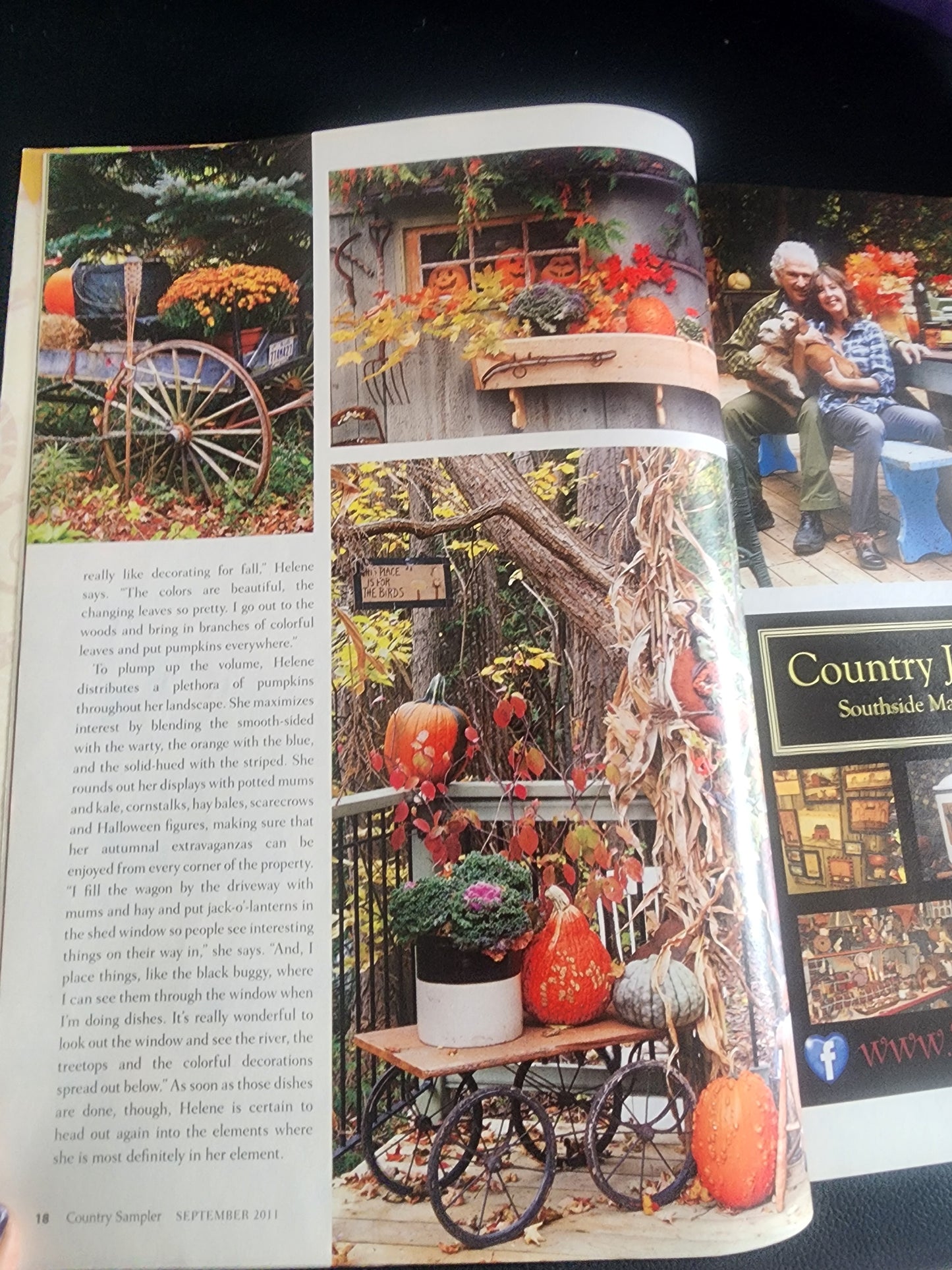 COUNTRY SAMPLER SEPTEMBER2011 Halloween inspired decorating Harvest of Fall idea