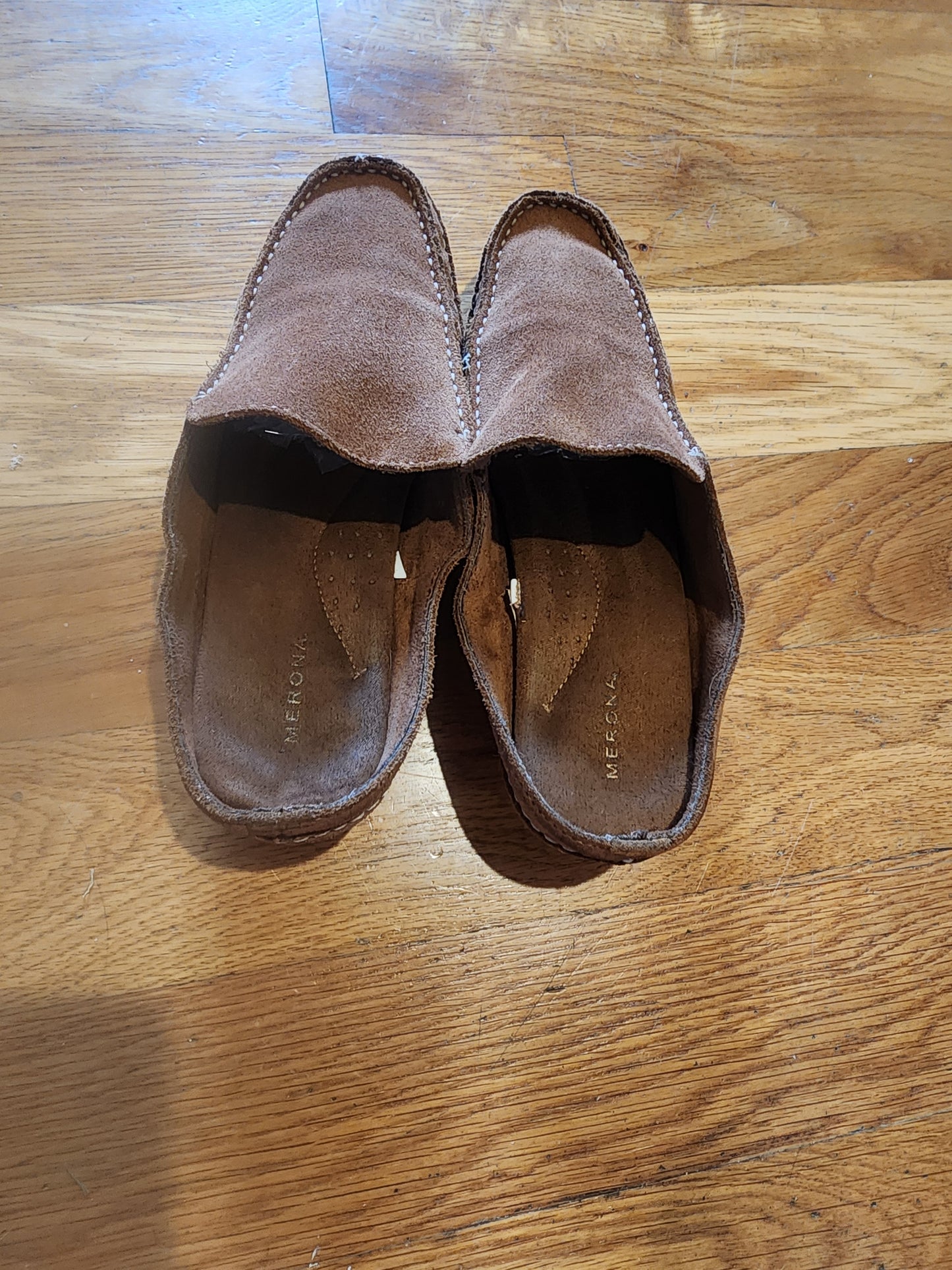 Merona Womens Shoes Size 8 Slip On Mule Loafers Brown Suede