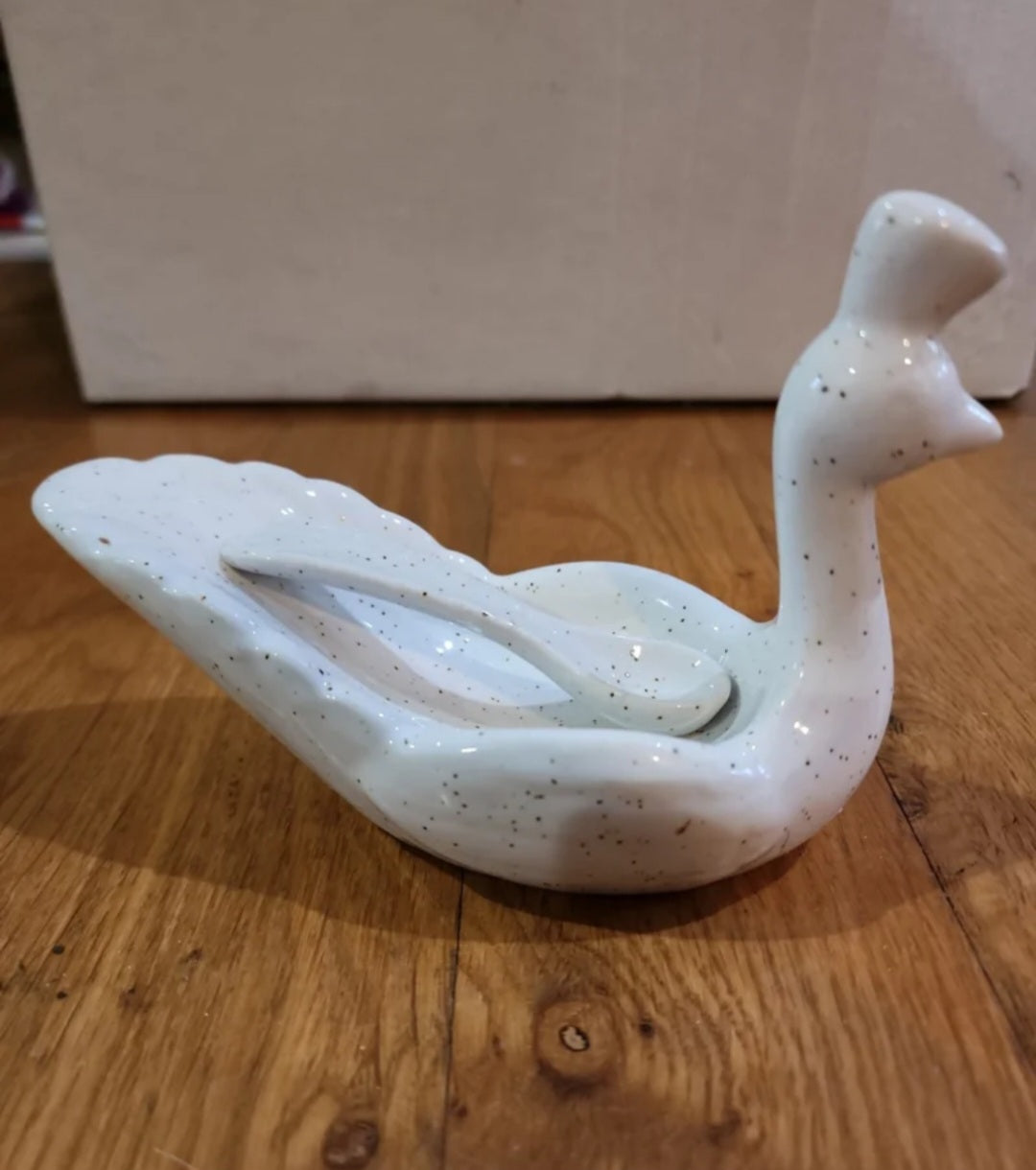 Four Floor 9 Peacock Dipping Bowls with Spoon