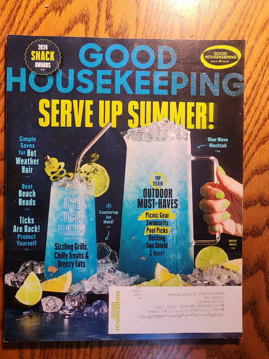 Good Housekeeping Magazine July/Aug 2024 Serve Up Summer Snack Awards