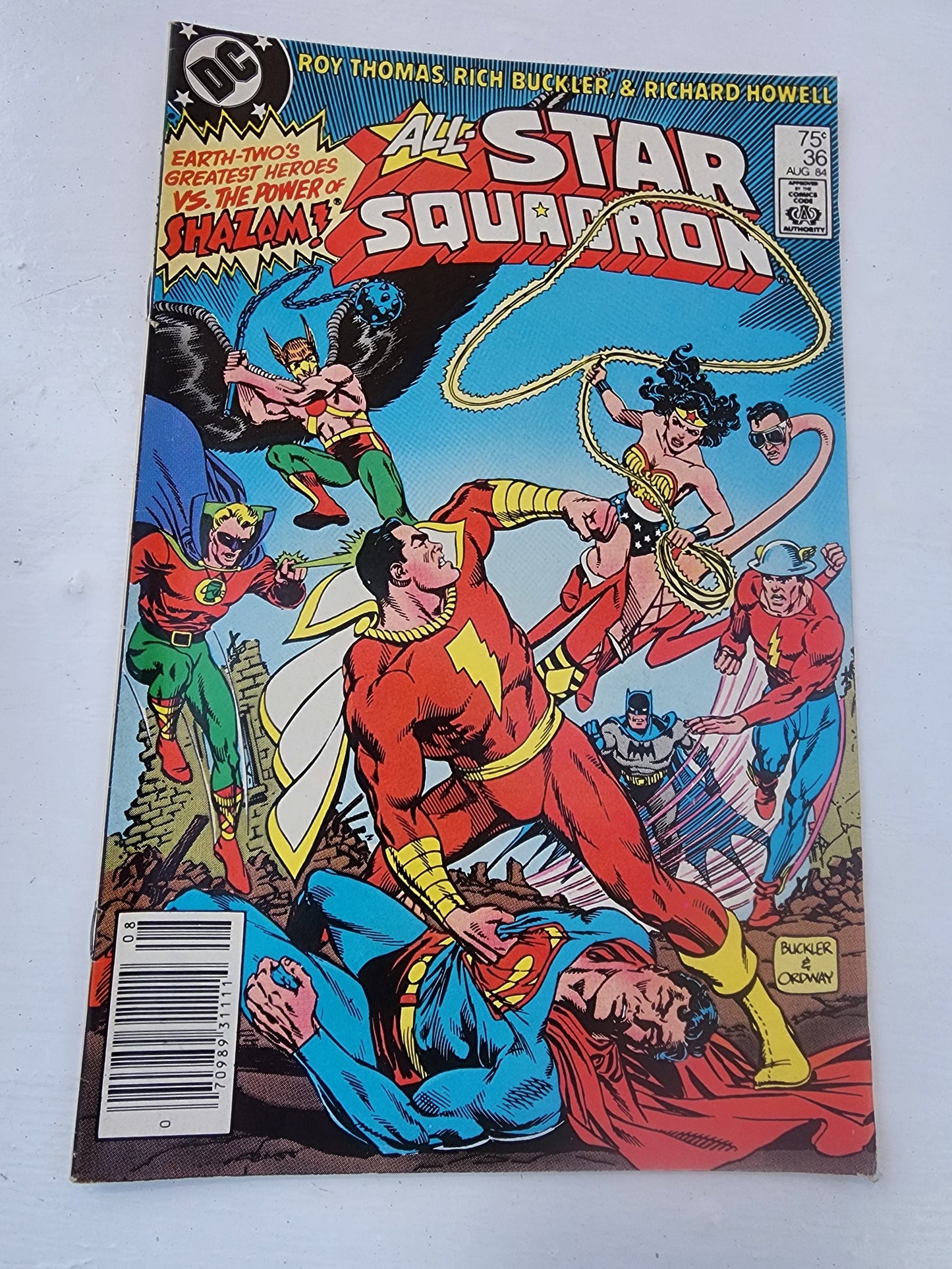 All-Star Squadron 36  Superman vs SHAZAM!  1984 DC Comic  in very good but not mint condition.