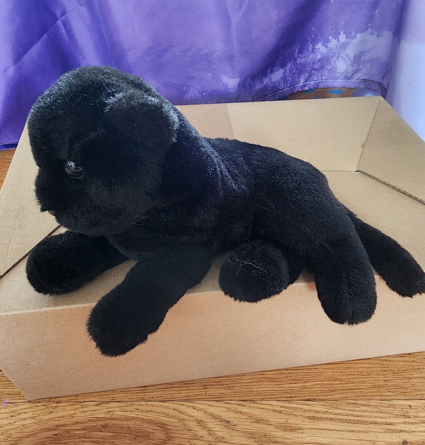 Anico 9" Black Panther Plush Toy Stuffed Animal - Sleek Dark Feline Cat