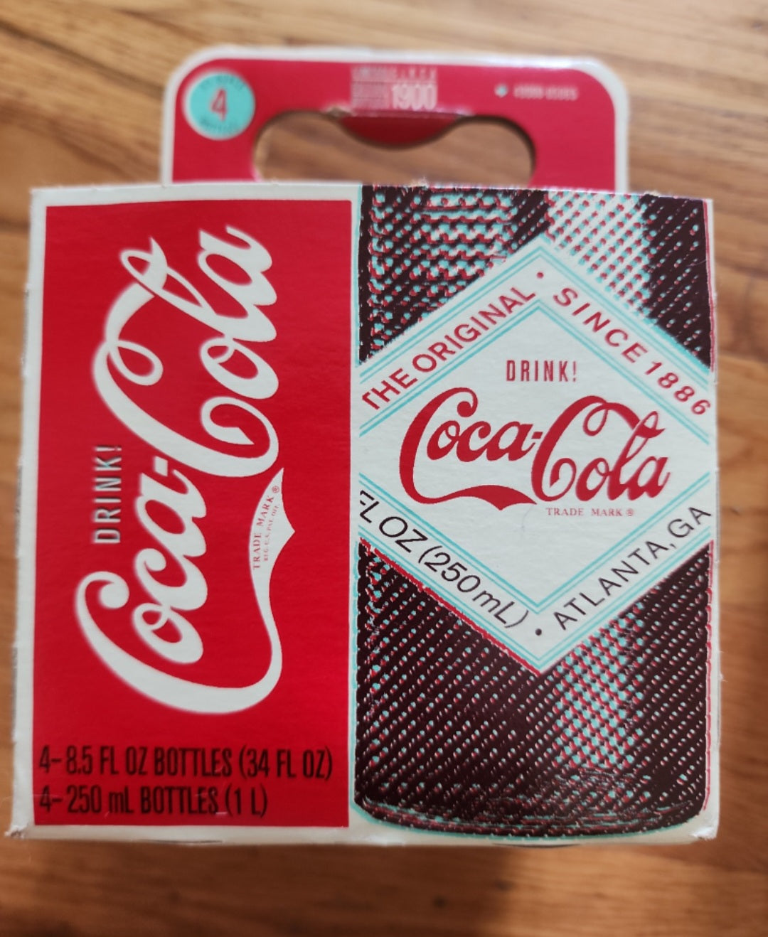2007 Limited Edition Circa 1900 Atlanta,GA Four Pack of full Coca-Cola Bottles Collector