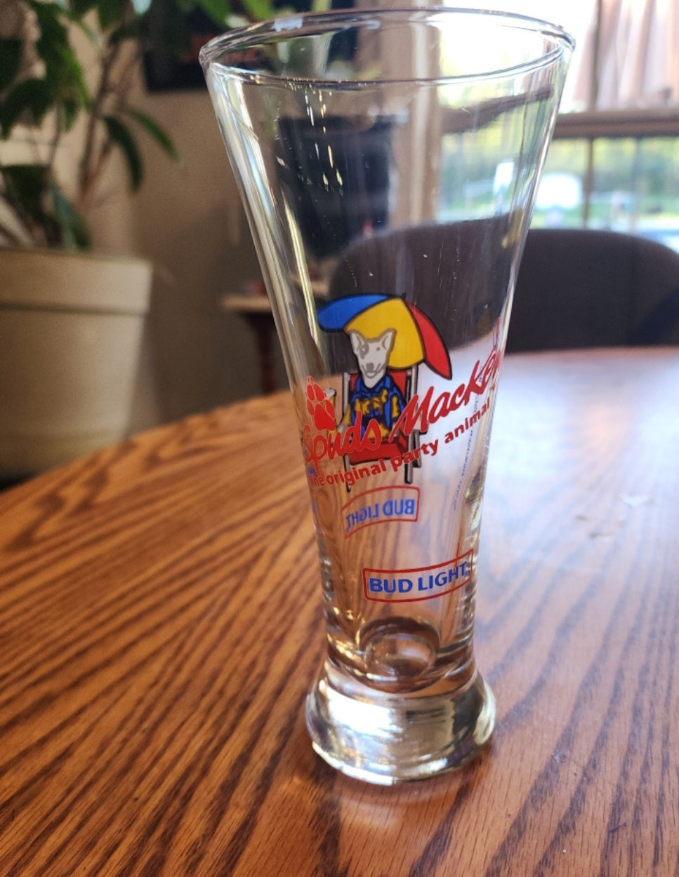 Vintage Beer Glass 1987 Budweiser Spuds McKenzie Party Animal  Bud Light
