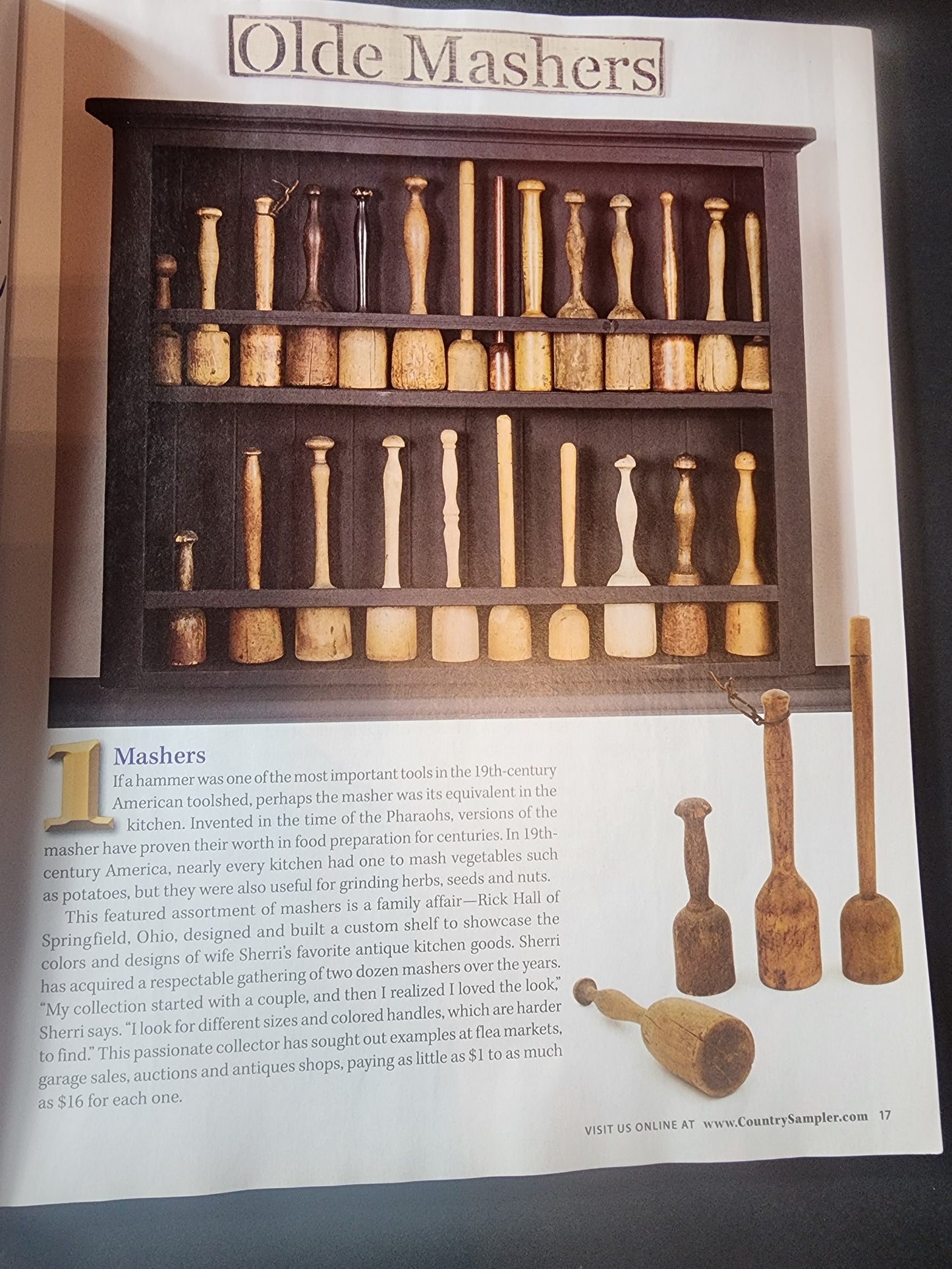 Country Sampler Jan 2019 Restful Retreats Create a Guest Suite, top 10 Collectibles