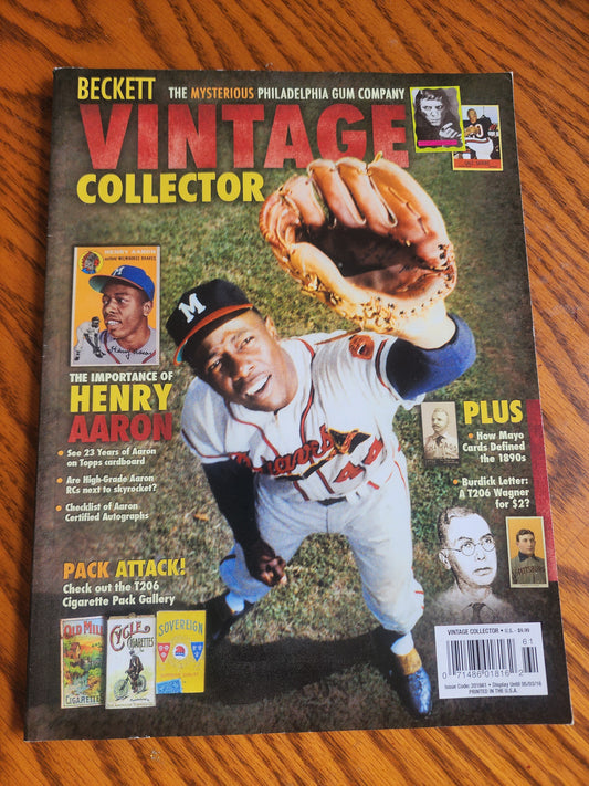 Beckett Vintage Collector Magazine – February 2016 Issue
Features National Baseball Hall of Fame legend Hank Aaron