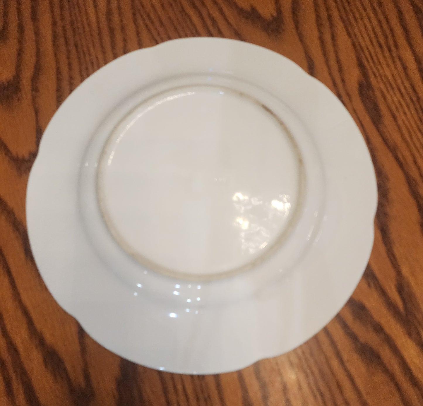 Vintage Pfaltzgraff Heritage White Dinner Plate 10" Stoneware USA Scalloped
