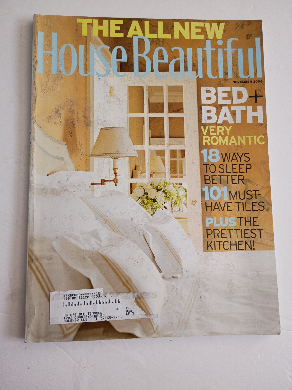 House Beautiful November 2006 Bed Bath Romantic Decor