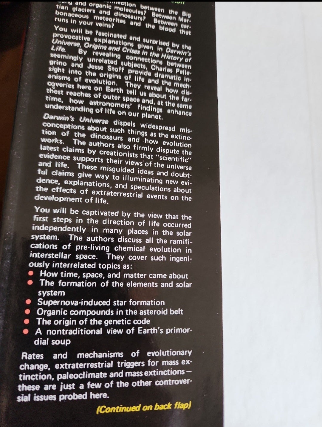 Darwin's Universe Orgins and Crises in the History of Life HB Book 1983