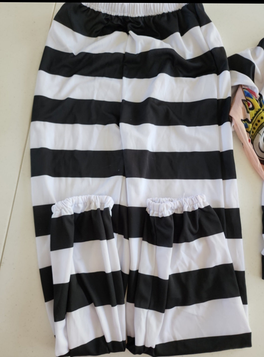 Boy's Prisoner Convict Tattoo Sleeves Child Size L 10-12 Halloween Costume