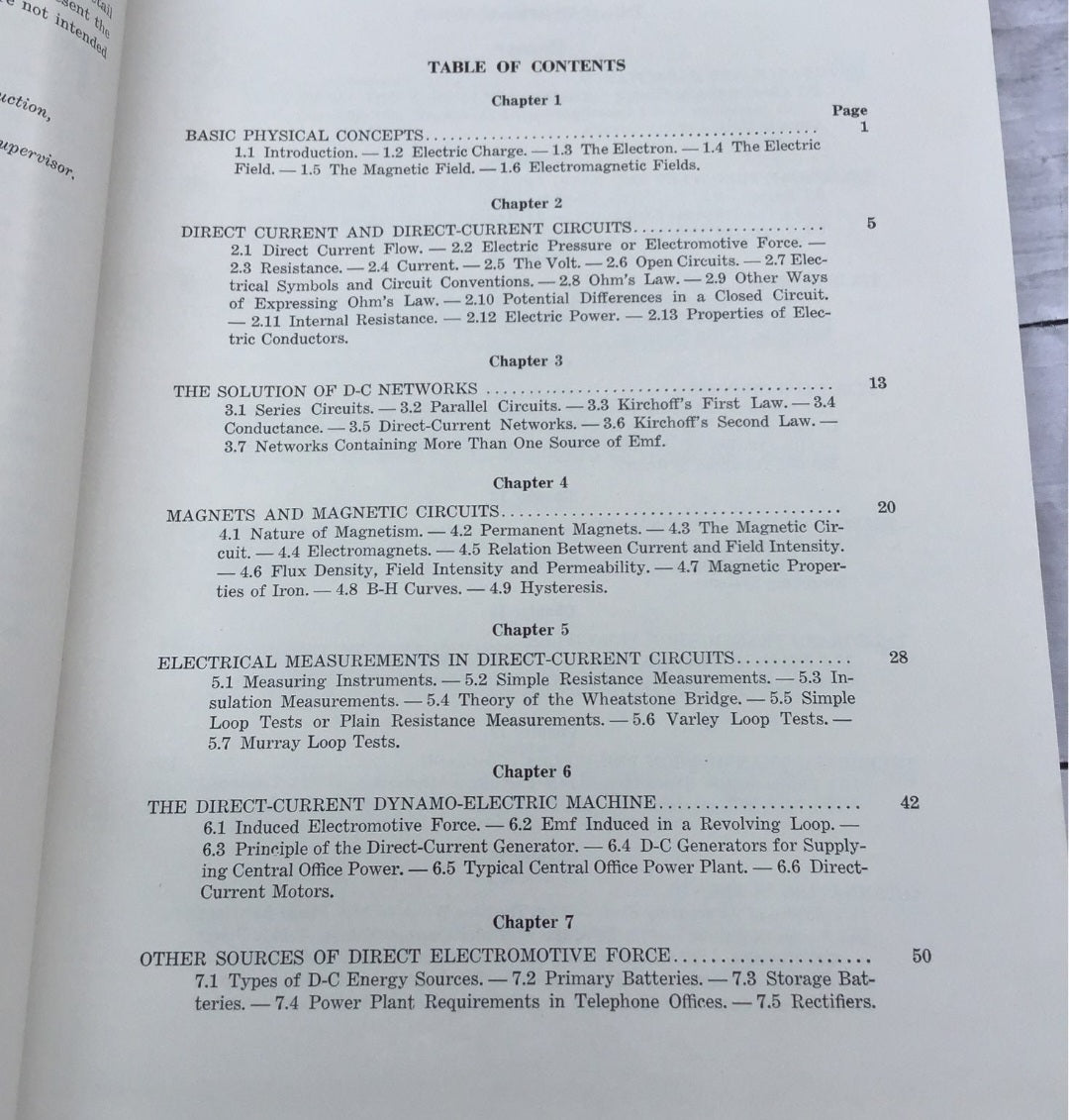 Principles of Electricity applied to Telephone &Telegraph Work 1953