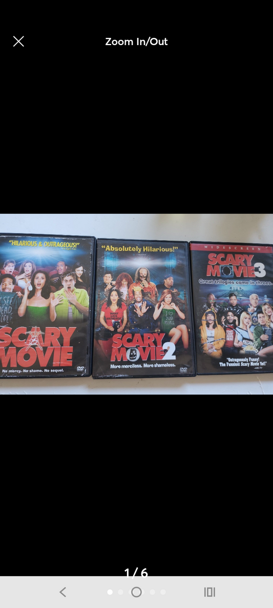 Scary Movie 1, 2 & 3  &  Movie 3 is a -Widescreen  DVDs