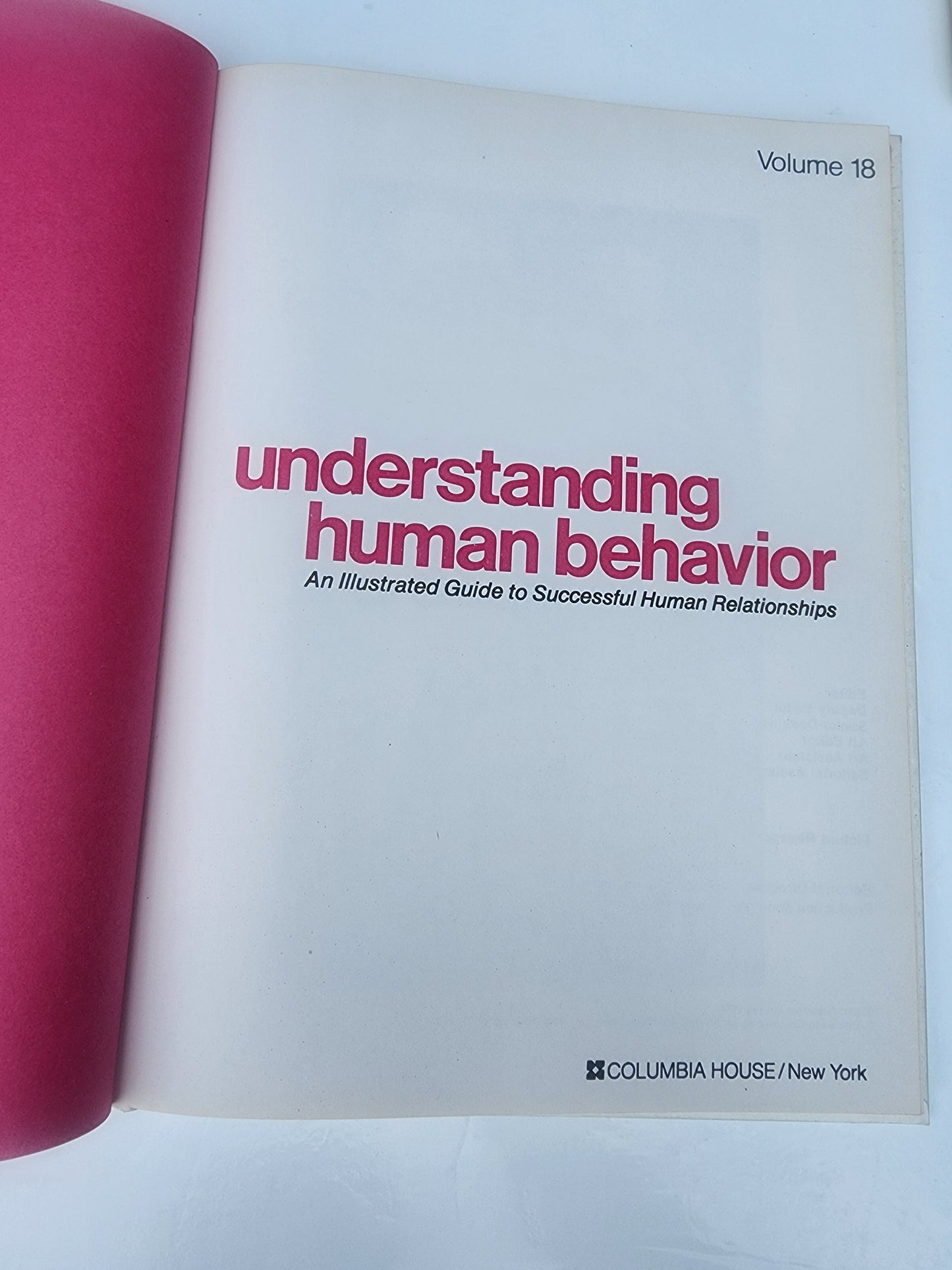 Understanding Human Behavior Vol. 18 Vintage Hardback Book 1974