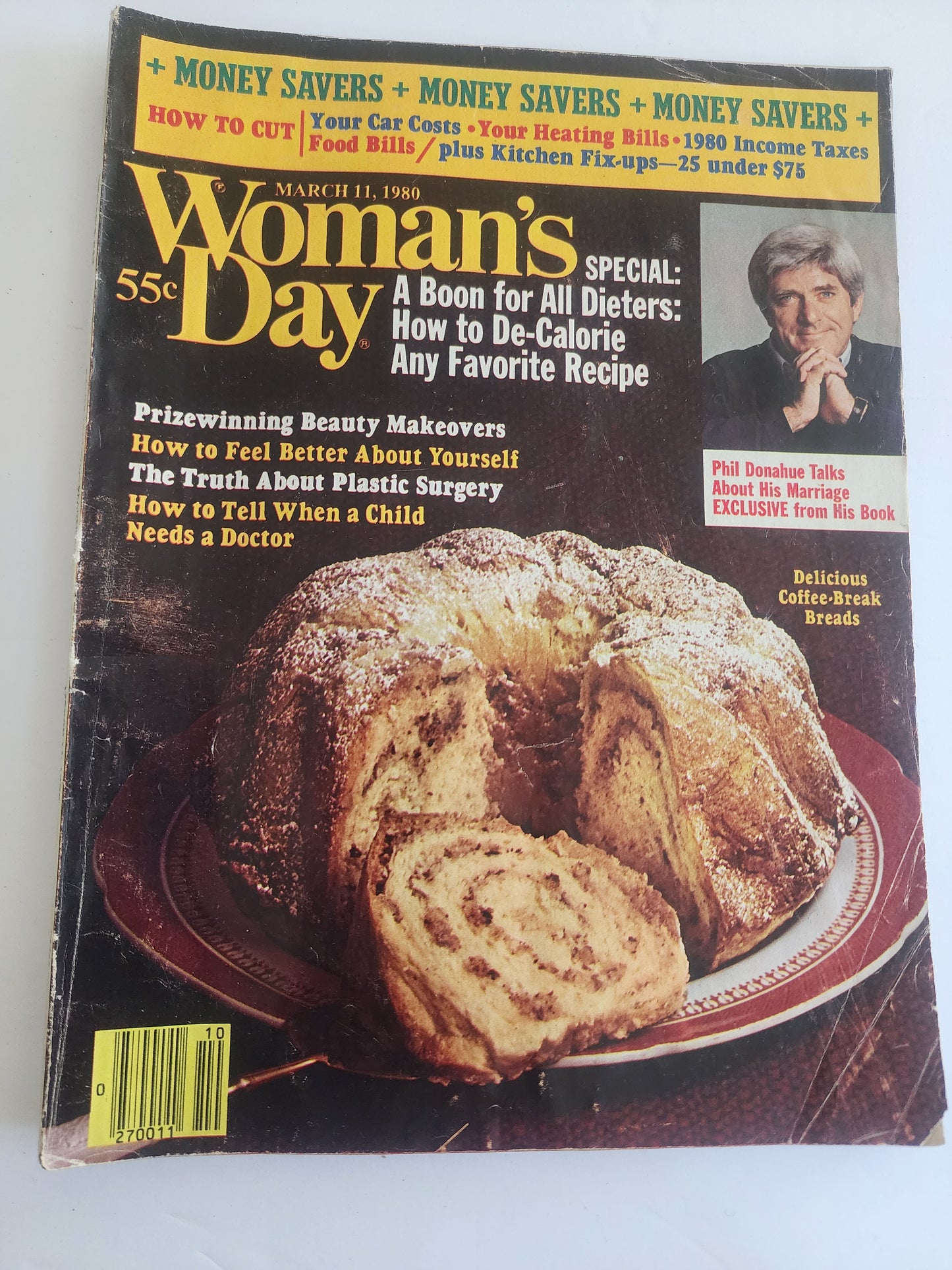 WOMANs DAY  March, 1980 Phil Donahue Coffee Cake, Recipes