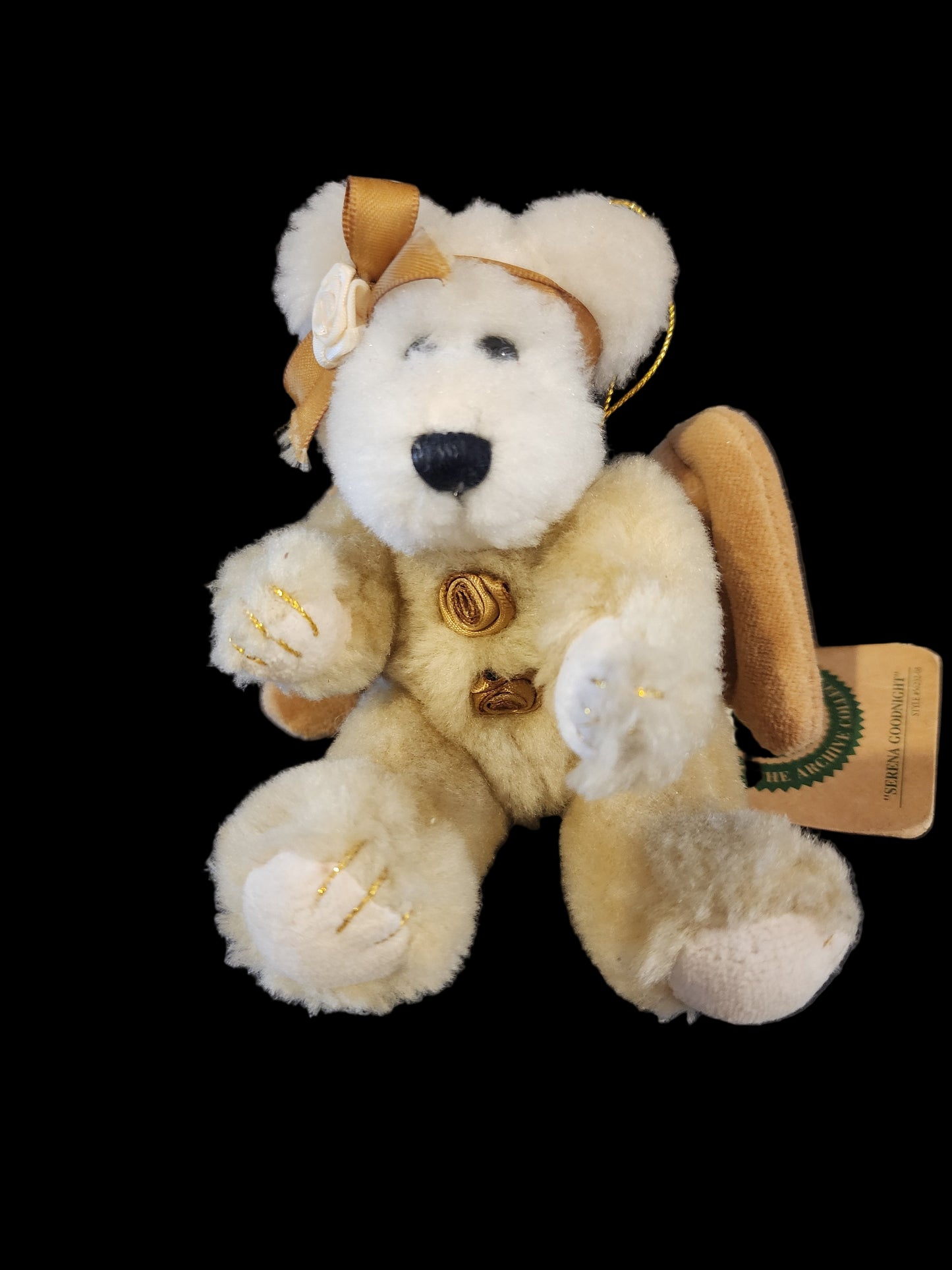Boyds Bear Plush Serena Goodnight Angel Ornament 56232-08 Jointed 6” Teddy Bear