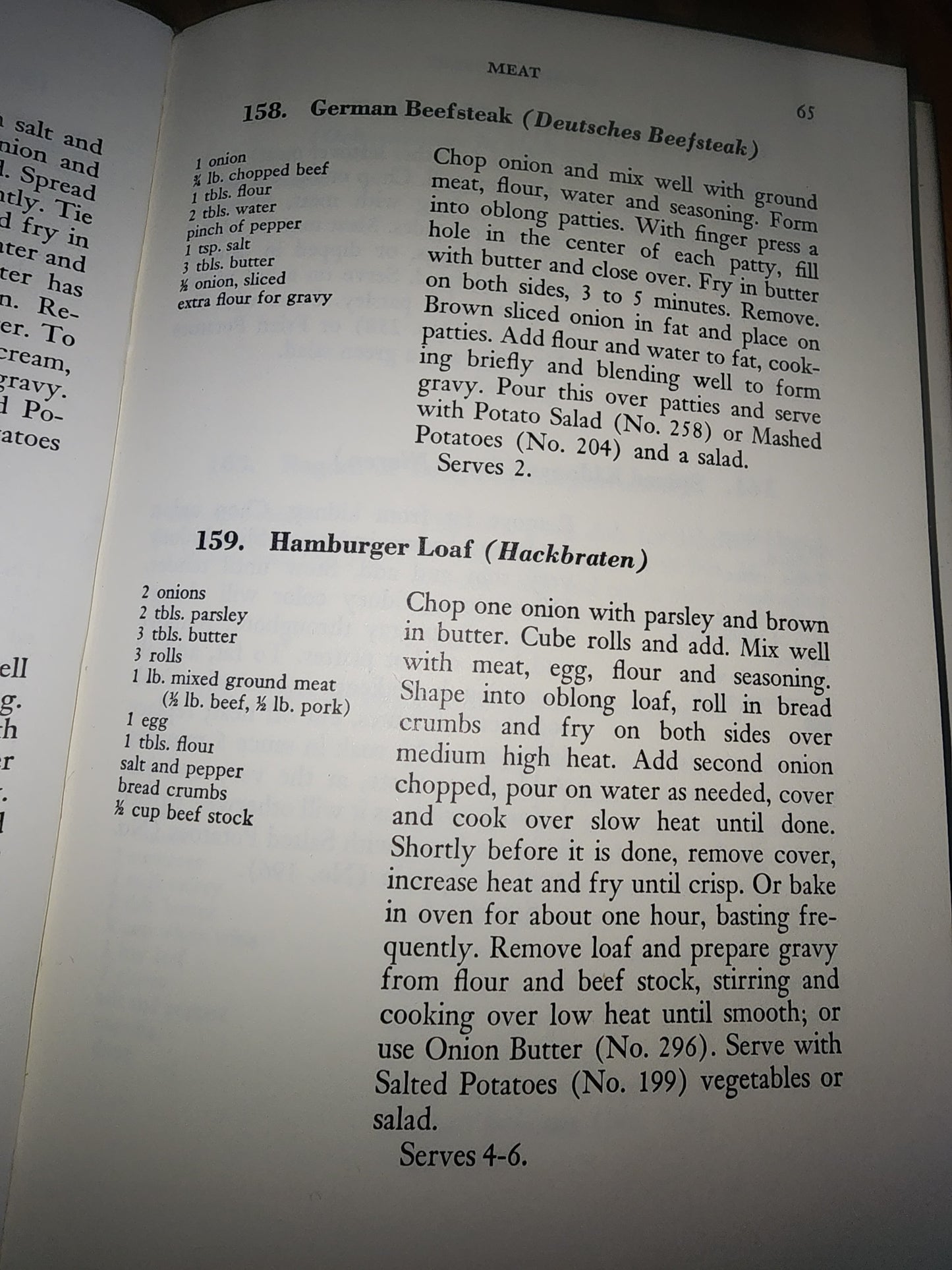 German Cookery Cookbook 1955 The International Cook Book Series.