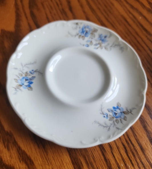 Vintage J & G Meakin Saucer Sterling Colonial Pattern Blue Floral English Ironstone