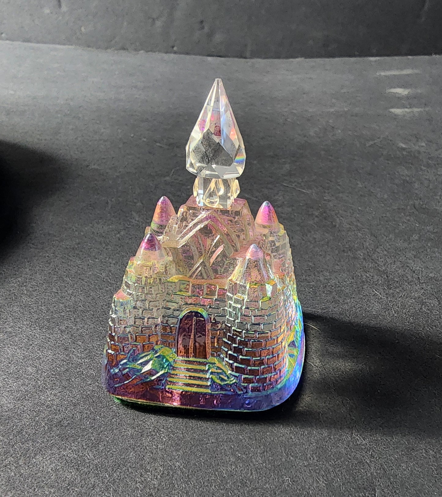Vintage Swarovski Crystal Figurine Castle aprox. 3" tall in very good condition