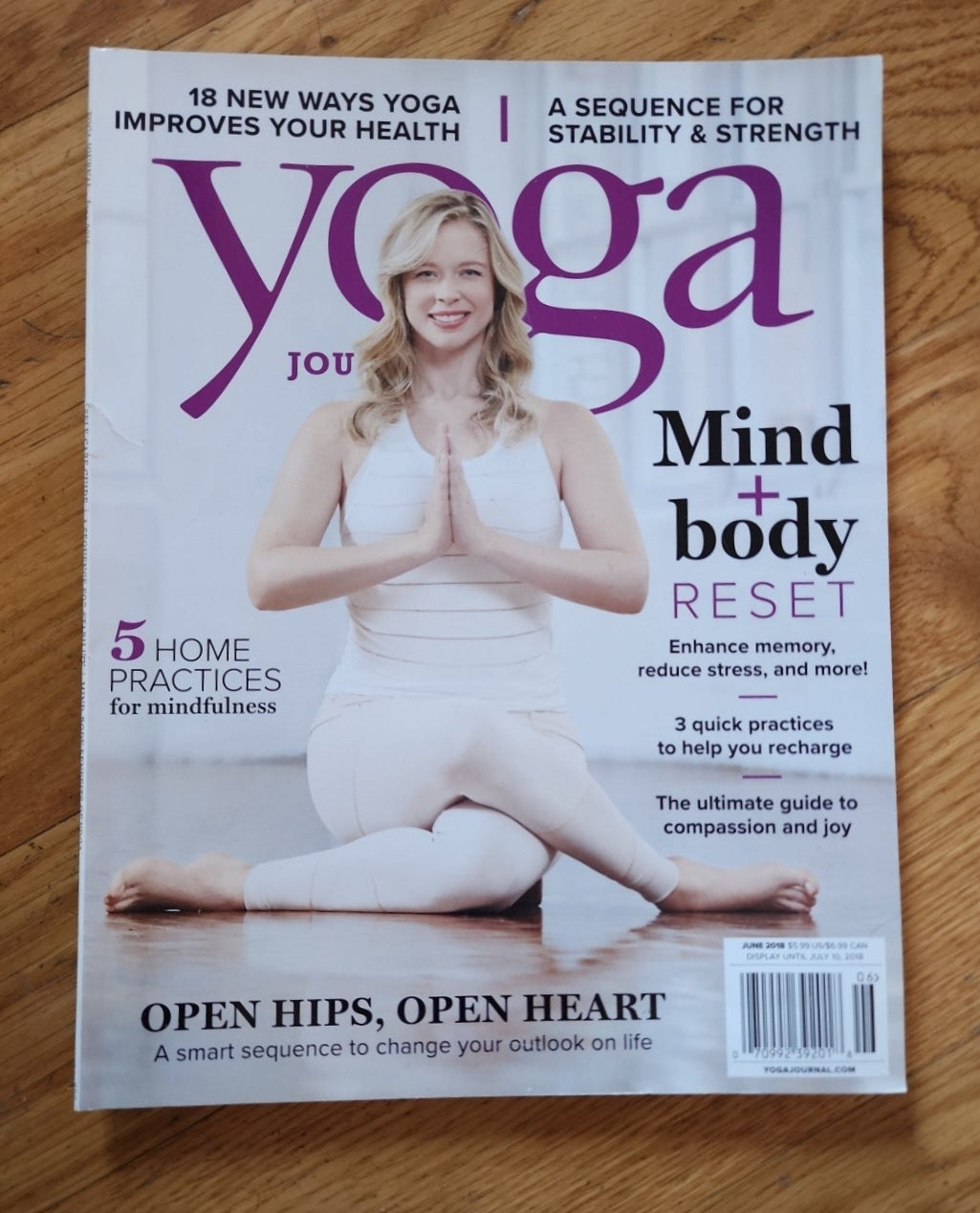 Yoga Journal Magazine June 2018 guide to compassion & Joy