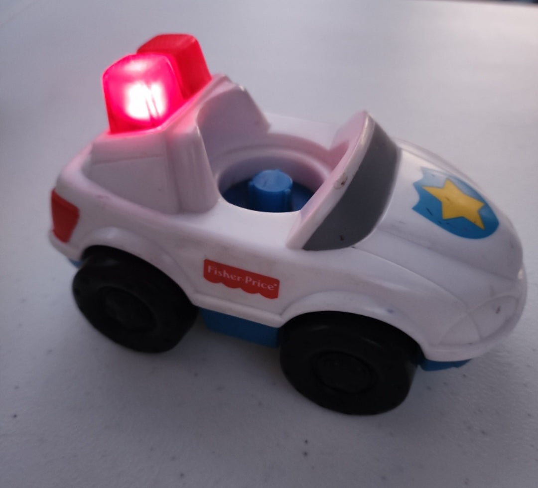 Vintage 2000 Little People POLICE CAR Toy Lights Sound Fisher Price 74888 Mattel
