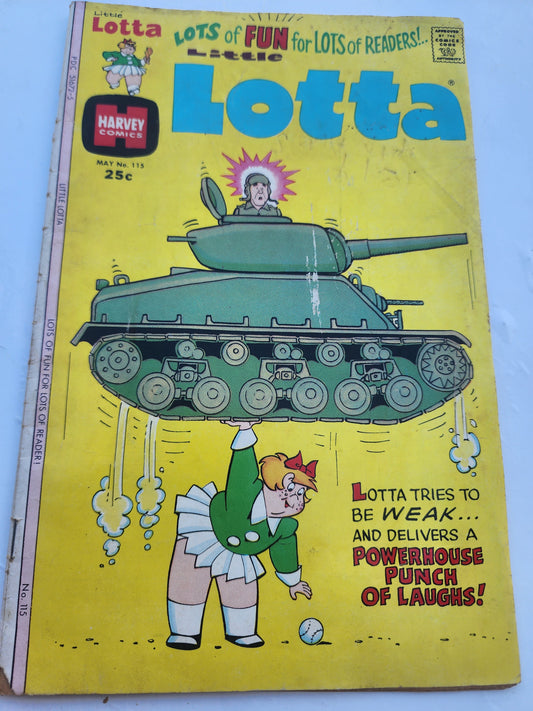 Vintage 1975 issue of Little Lotta #115 published by Harvey Comics.