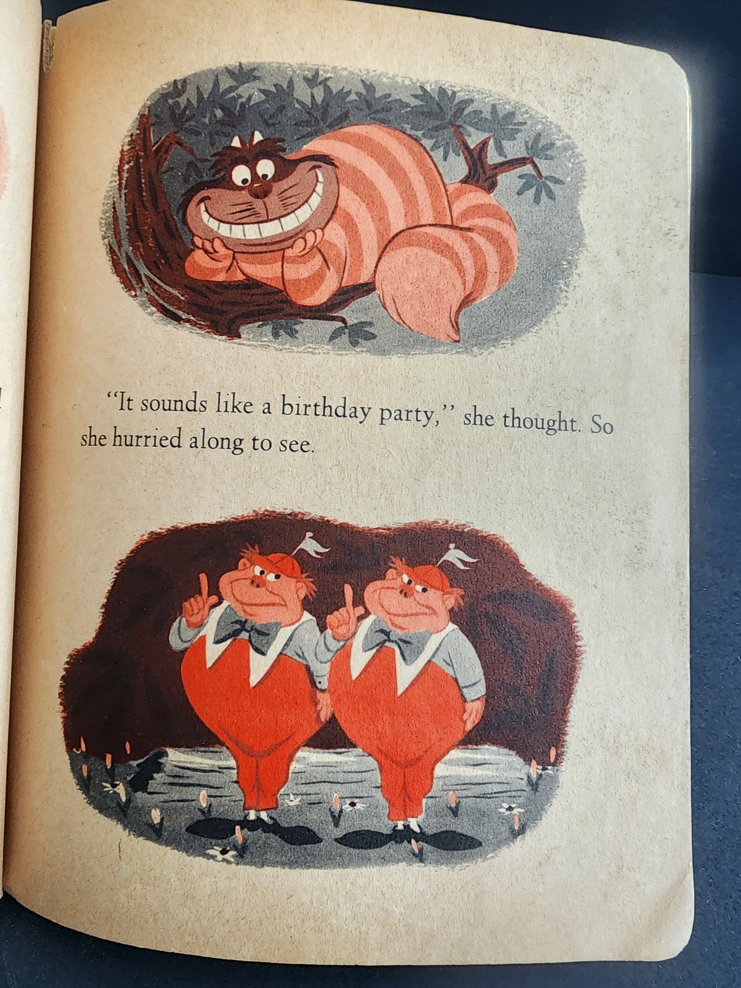 Vintage Mad Hatter's Tea Party from Walt Disney's Alice in Wonderland 1952.