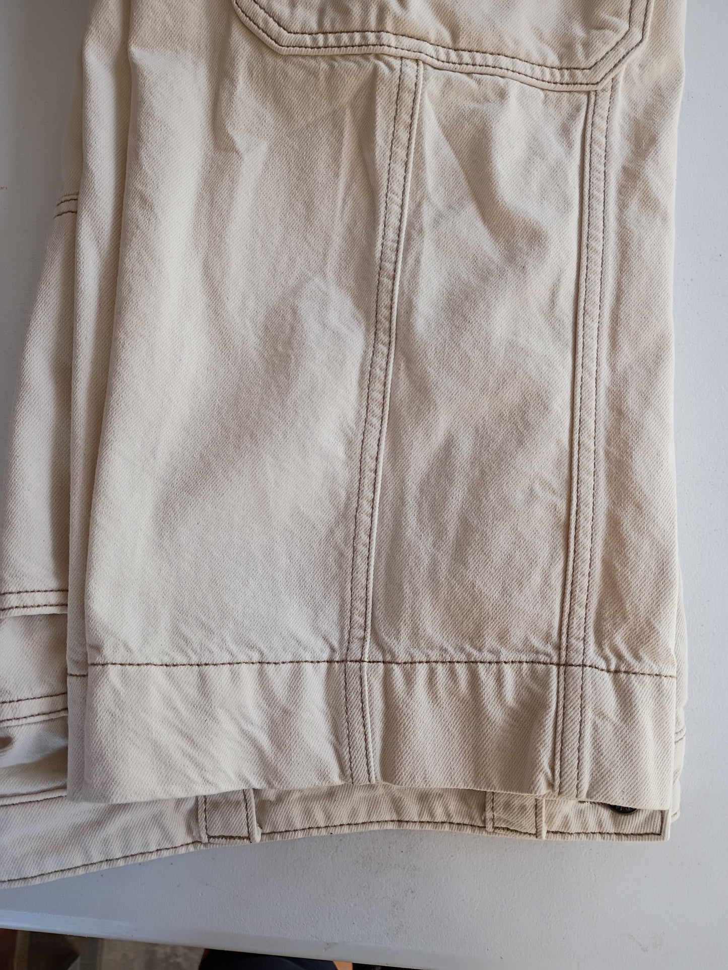 Wild Fable Cream high rise cargo jeans wide legs