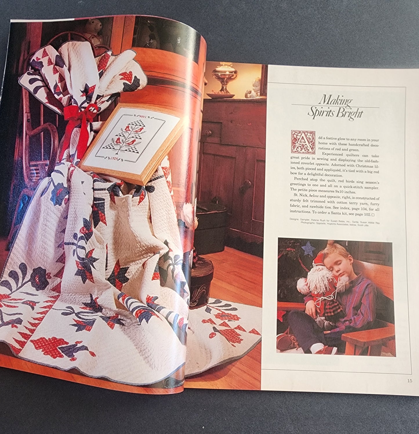 Vtg Better Home and Gardens Magazine 1989 Country Crafts Christmas Edition Santa's BEST