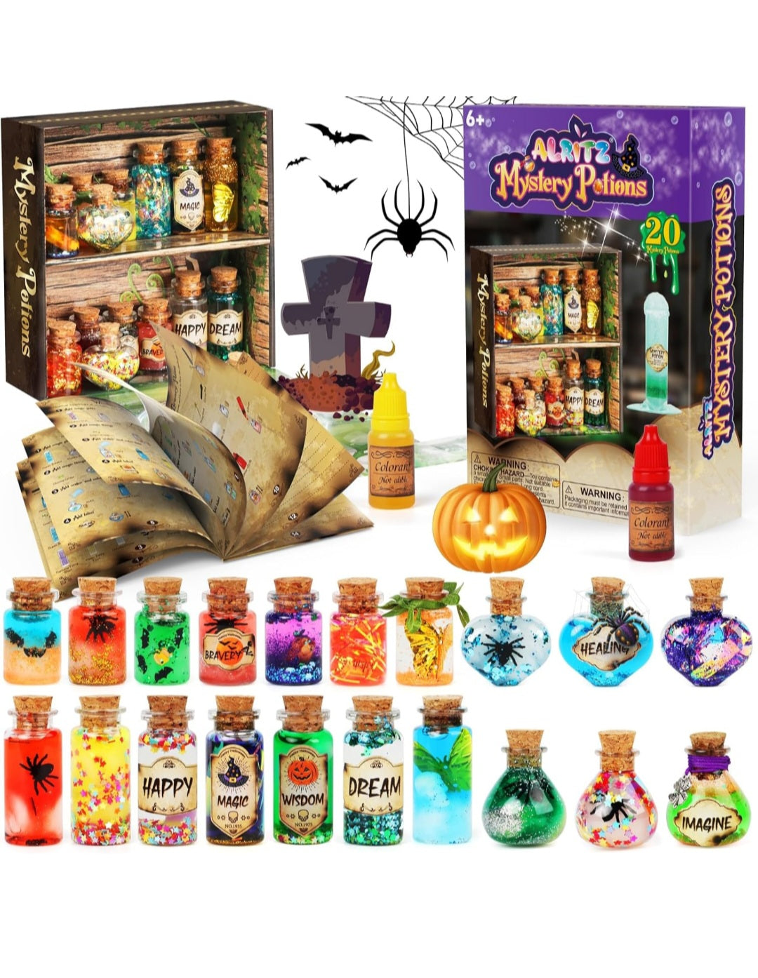 Spooky Fun! Alritz Mystery Potions Kit - Halloween Craft & Decor Gift Ages 6+