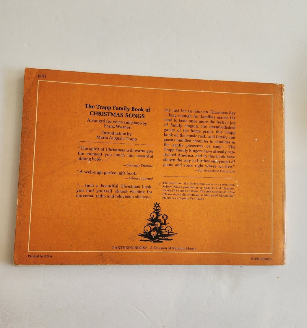 Vintage 1950 The Trapp Family Book of Christmas Songs Sheet Music Hardcover