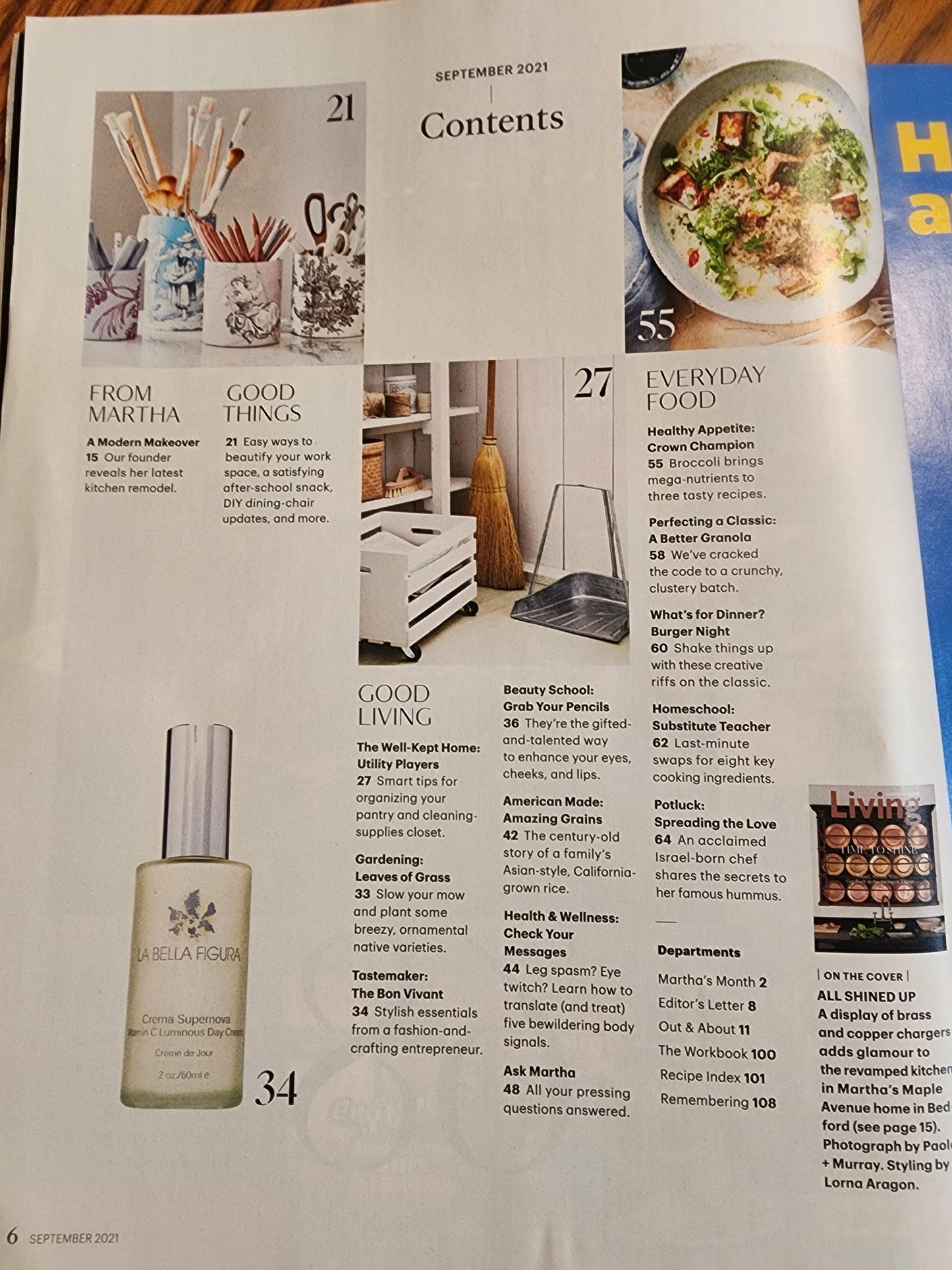 Martha Stewart Living September 2021 Time to Shine Organized Pantry Easy Dinner