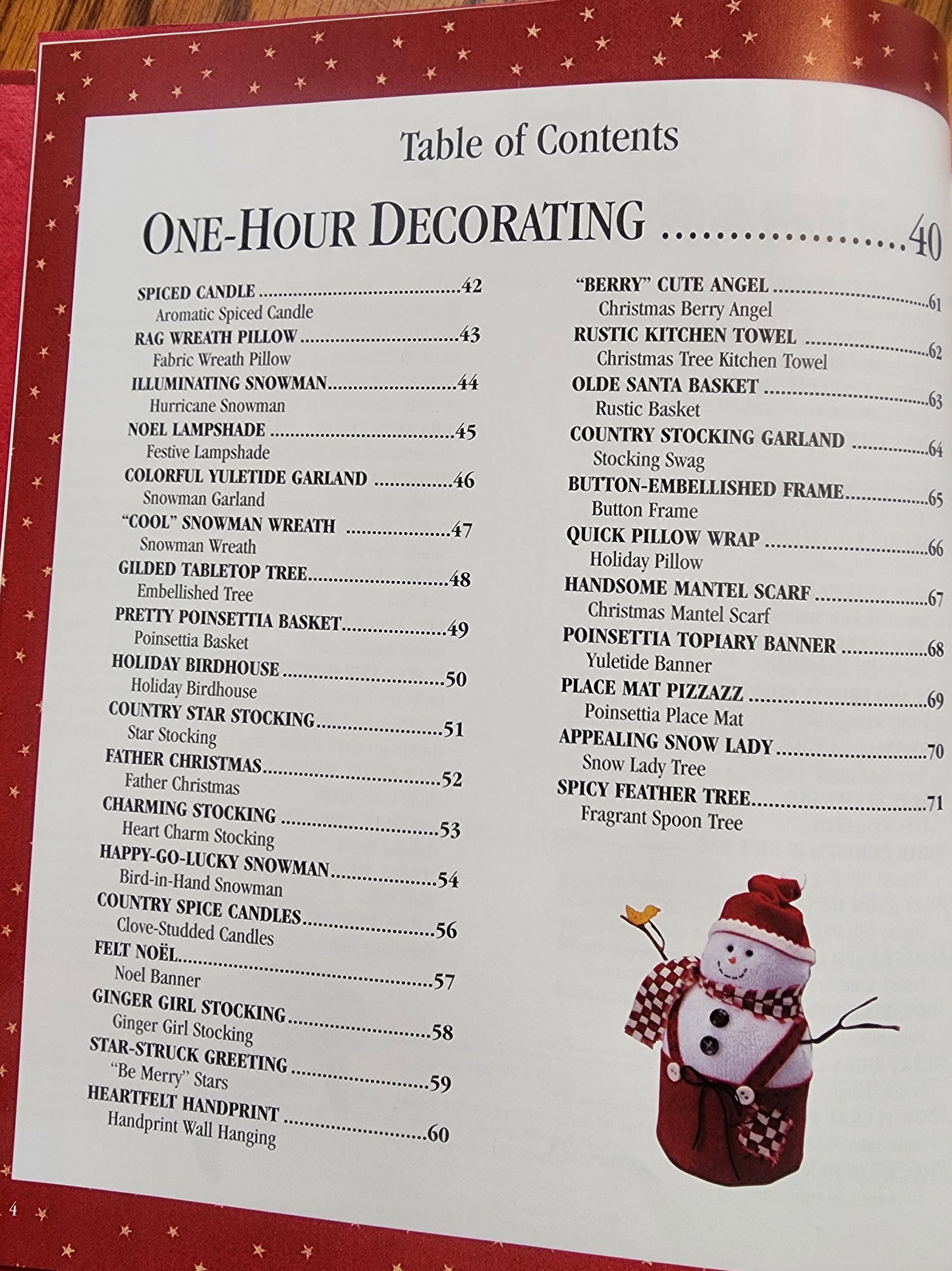 One-Hour Christmas Crafts - Leisure Arts Staff (1998, Hardcover Book)