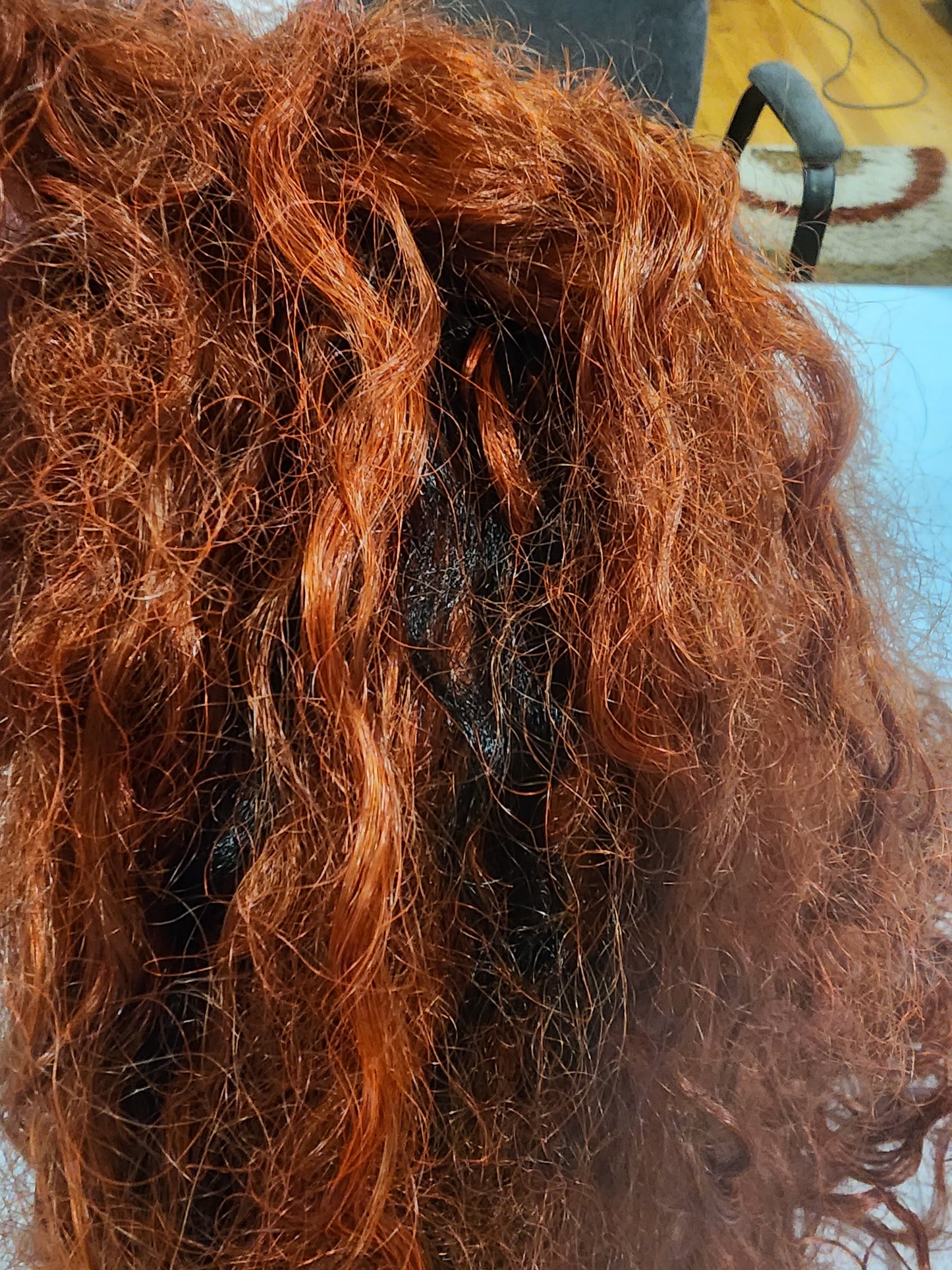 RED curly Wig Poison Ivy or, Princess Merida costume or just to wear.