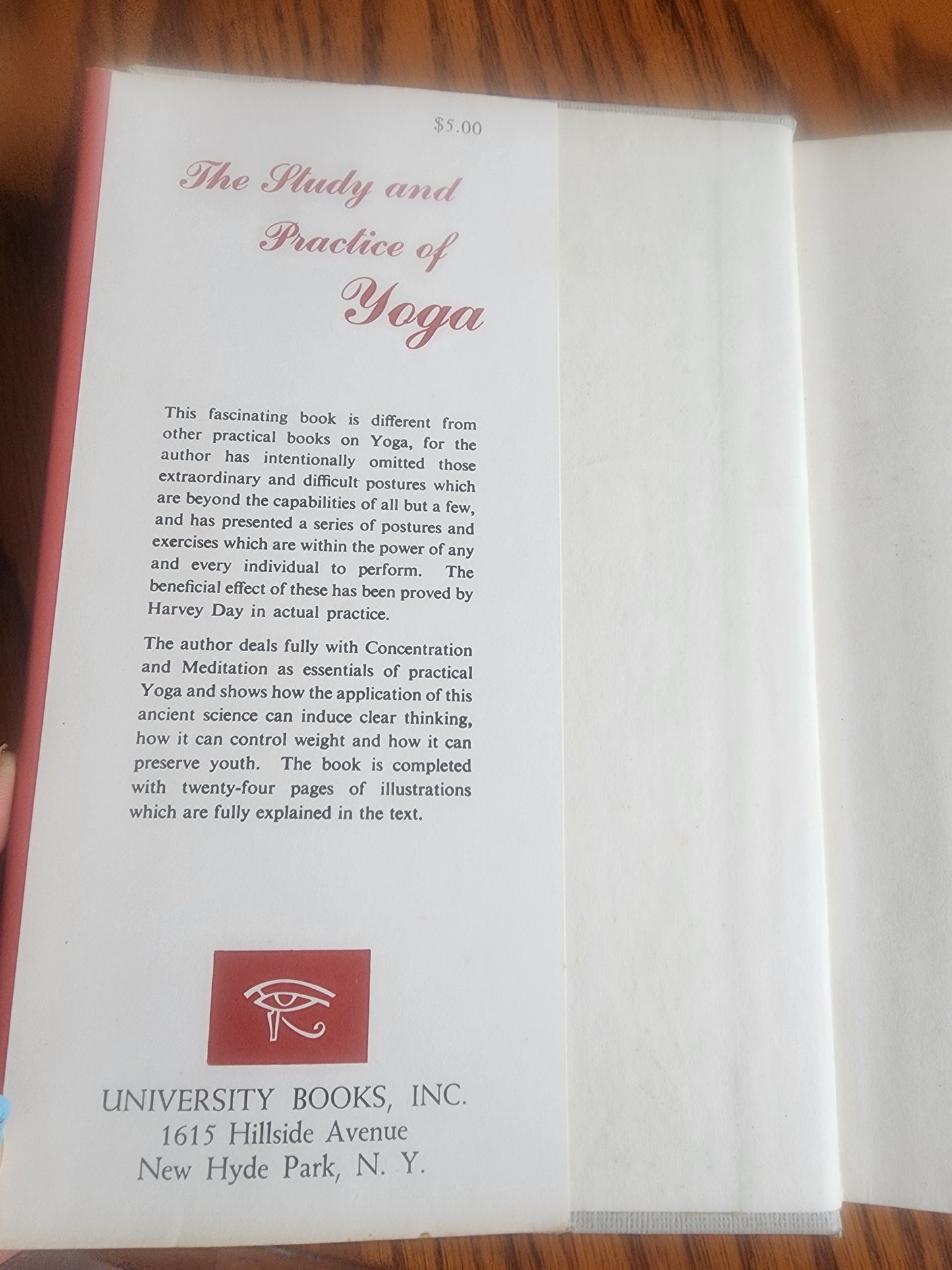 The Study and Practice of Yoga Harvey Day HCDJ 1955 First US Edition  Spiritual