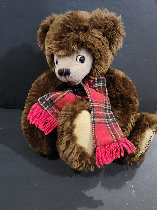 CLIFFORD BERRYMAN BEAR' by Authentic Teddy Bears Dated 2002, Dark Brown/Tan Plush Doll