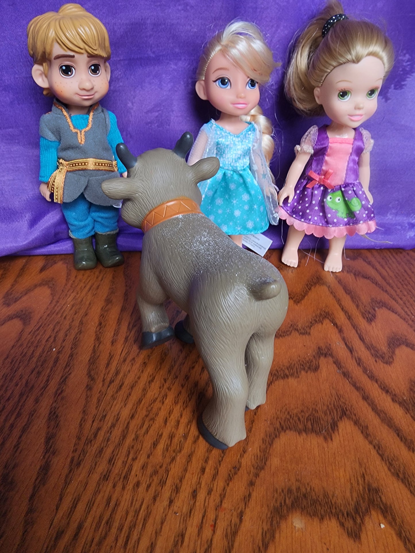 Disney Frozen & Tangled Deluxe Petite Doll Set - Elsa, Kristoff, Sven, Rapunzel