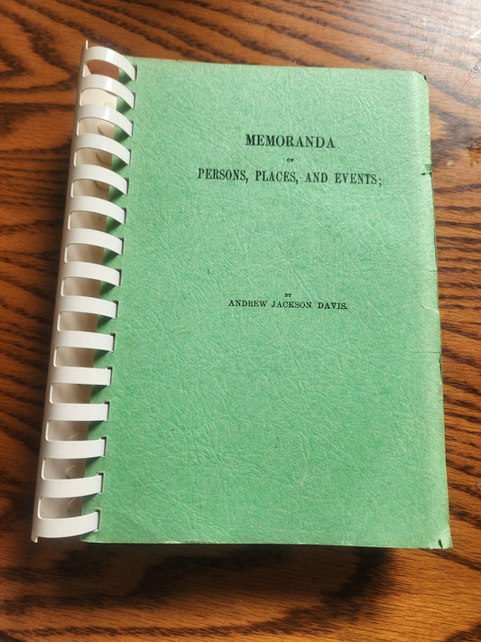 Vintage 1971 Andrew Jackson Davis Memoranda Occult Spiritualism Health Research