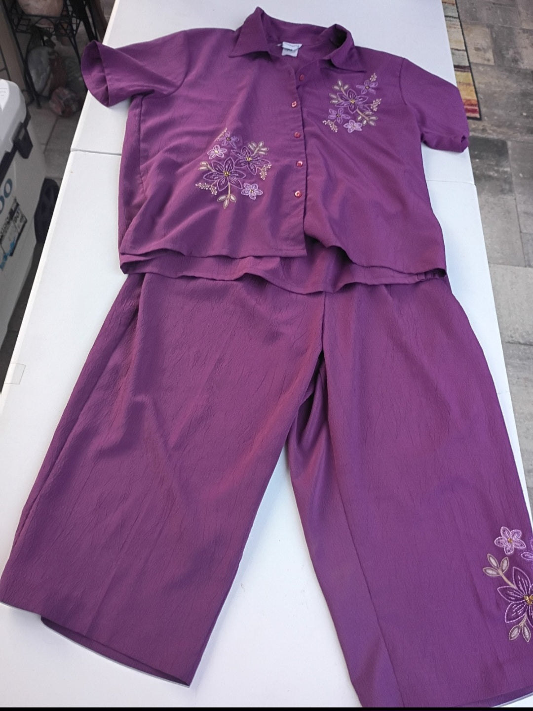 BonWorth 2-piece outfit in a vibrant purple shade. XL Petite