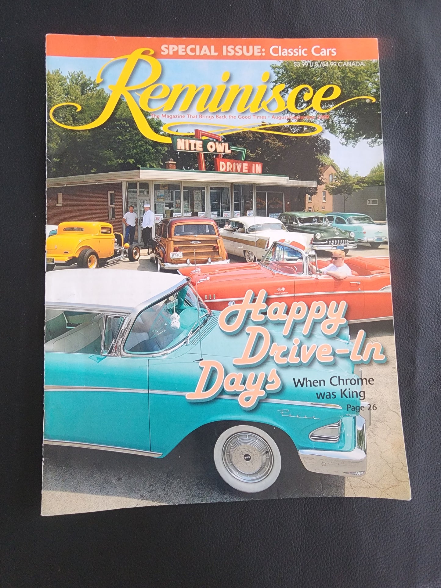 Reminisce Magazine Aug 2009 Classic Cars Happy Drive-In Days East LA Projects