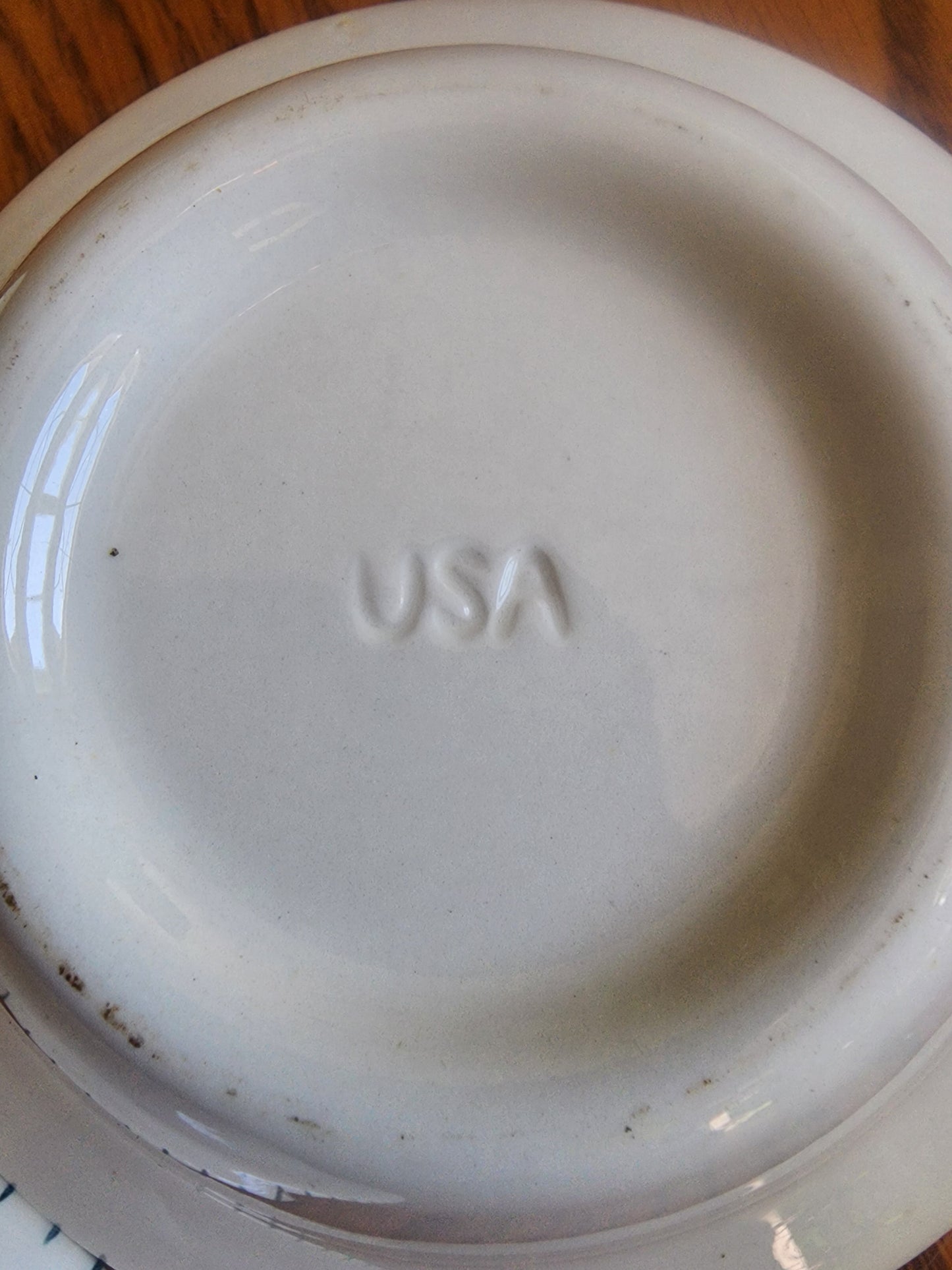 Set of 3 Royal China Colonial Heritage Blue & White Cereal Bowls - Ironstone USA