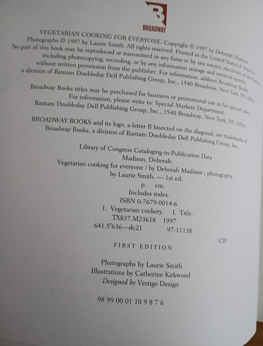 Deborah Madison's Vegetarian Cooking for Everyone Big Paperback Cookbook