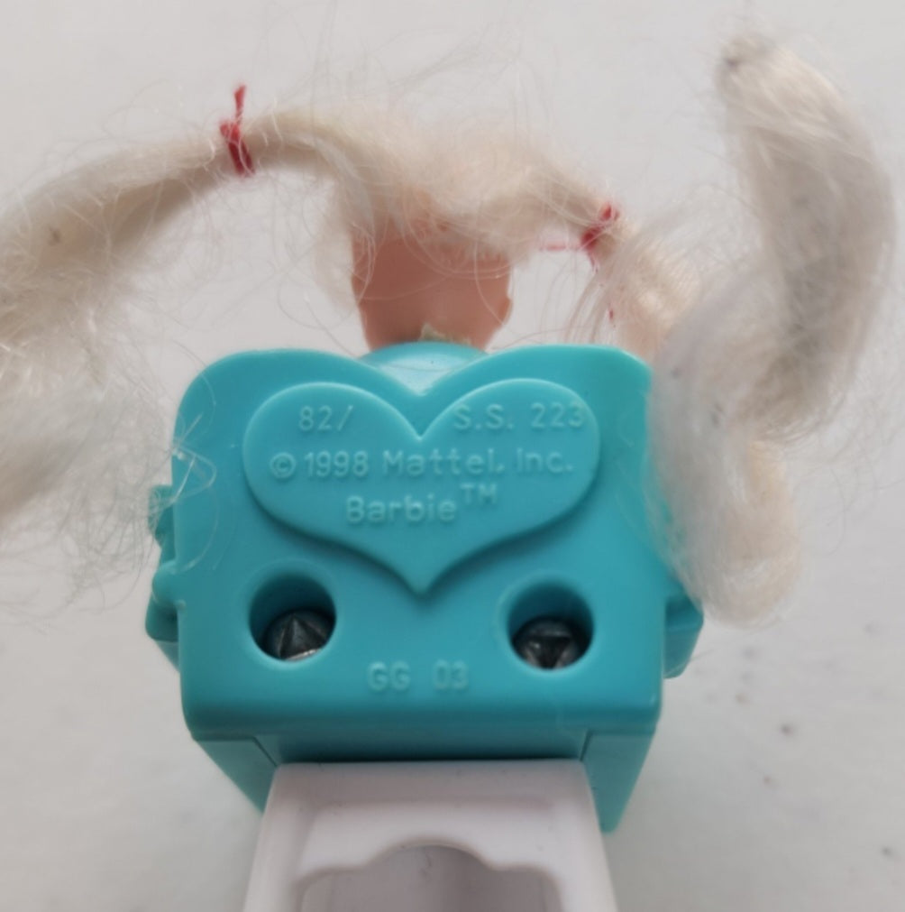 McDonald’s Happy Meals Toy Barbie Kelly Doll In High Chair Mattel 1998 Works