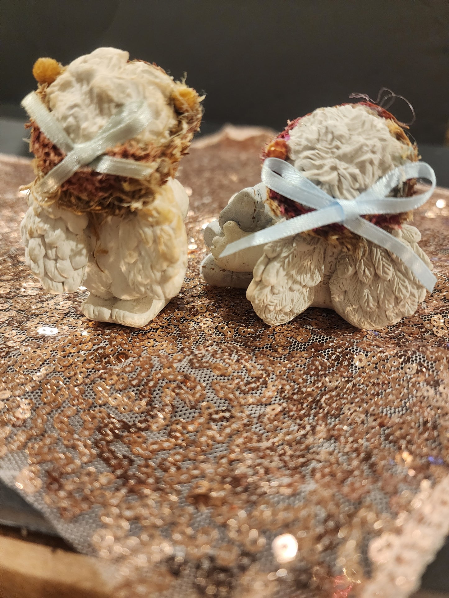 Vintage Dreamsicles Figurine Chubby cherub & his elephant friend& praying Angel